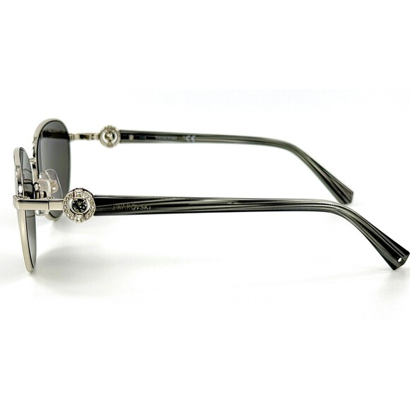 Swarovski SK0205 Womens Plastic Sunglass 16A Shiny Palladium 55-16 Gray Lenses main image 2